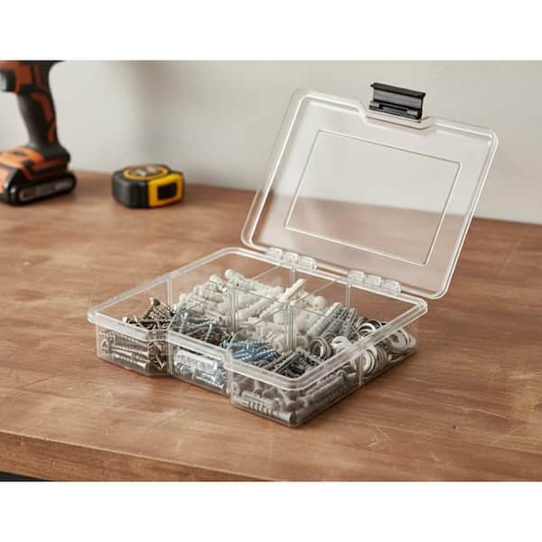 HDX 6 in. 6-Compartment Clear Small Storage Organizer 999-8506
