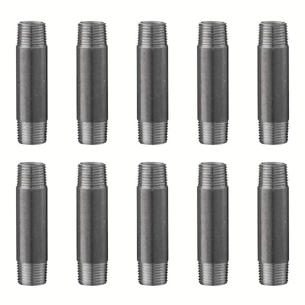 Ironwerks Designs 3/4 in. X 6 in. Black Iron Pipe Nipple (10-Pack)