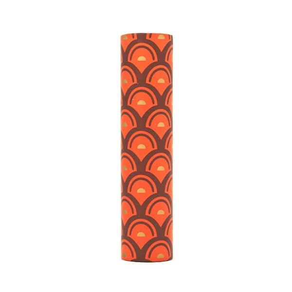 kaarskoker Cone 4 in. x 7/8 in. Orange Brown Paper Candle Covers, Set of 2