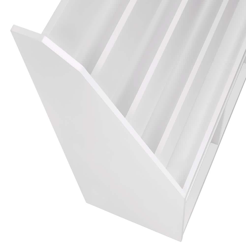 White Adjustable Kids Bookrack with Cubbies