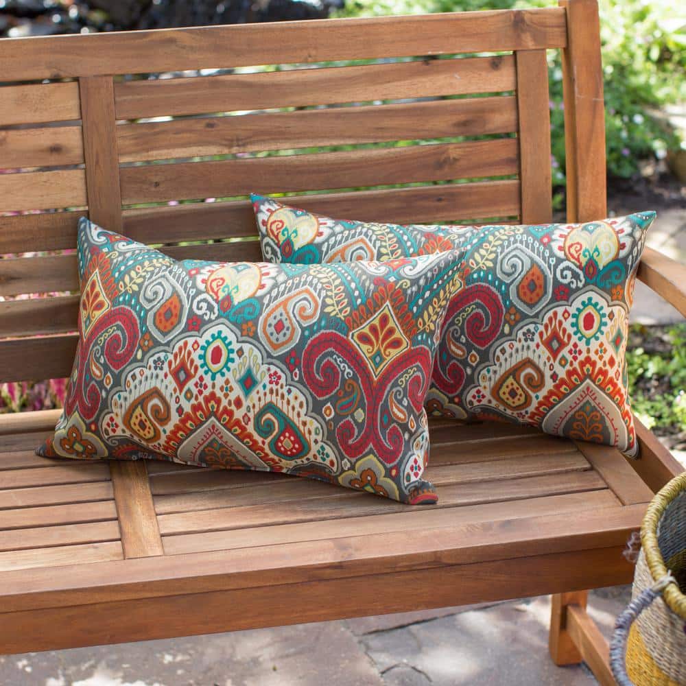 Asbury Park Weather-Resistant 19x12 Outdoor Throw Pillow Set