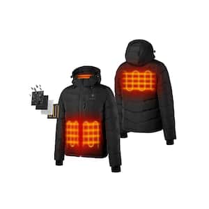 Men's X-Large Black 7.38-Volt Lithium-Ion Heated Down Jacket with 90% Down Insulation and (1) Upgraded Battery Pack