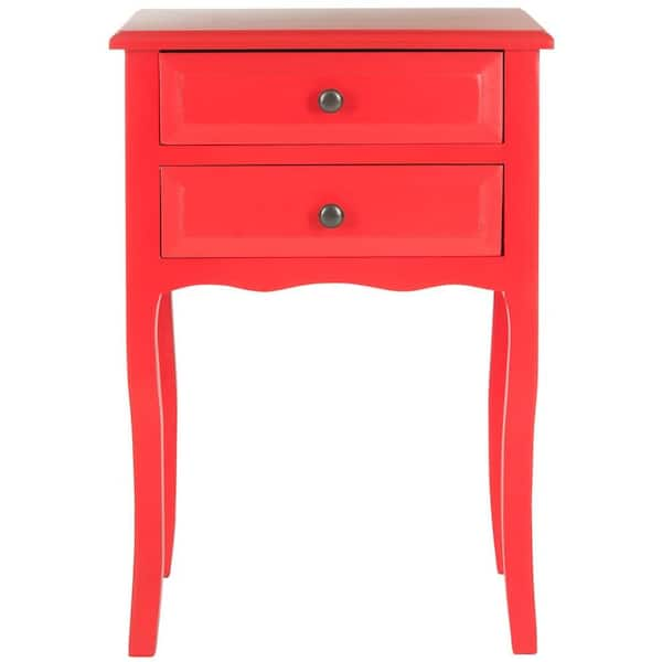 SAFAVIEH Lori Red Storage End Table