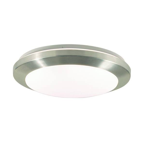 Eurofase Lucid Collection 1-Light Satin Nickel Flushmount