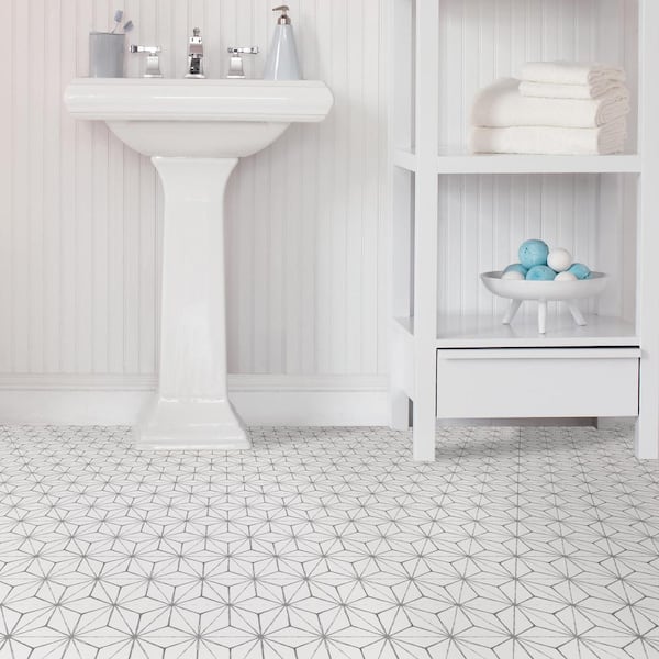 Floorpops Kikko L And Stick Floor, Home Depot Bathroom Floor Tile Ideas