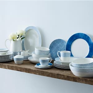 Blue Hammock 10 fl. oz. (Blue) Porcelain Tea Cups, (Set of 4)