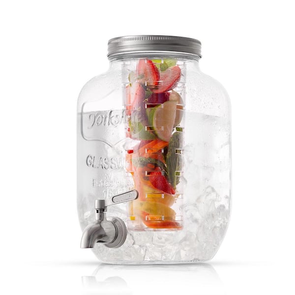 Sendez 7 Liter Glass Beverage Dispenser With Stand – For Water, Juice, Parties