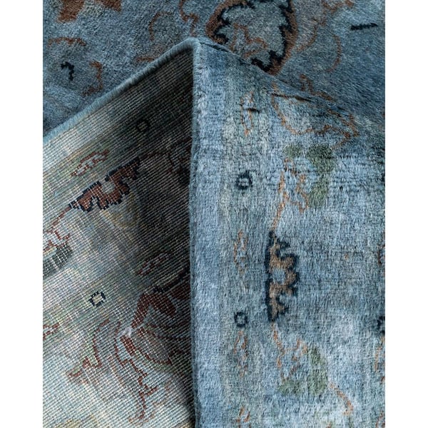 Overdyed Gray 2 ft. x 10 ft. Solid Wool Indoor Runner Rug