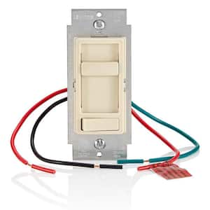 Sure Slide Ceiling Fan Wall Switch, Quiet 3-Speed Fan Control, 1.5 Amps, Light Almond