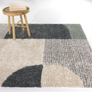 Heizer Cream 8 ft. x 10 ft. Geometric Area Rug