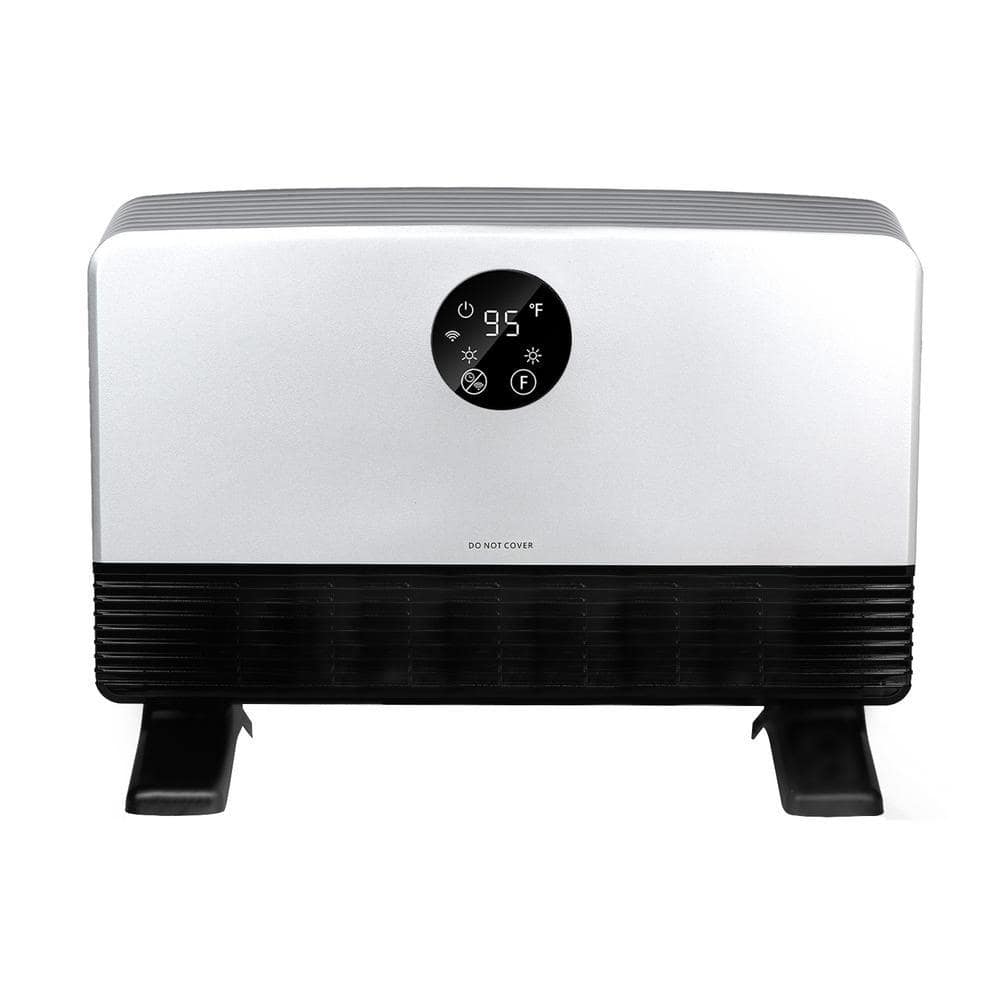 Forced Air Space Heater with WIFI/Remote, electric Furnace with 4 modes, stand/wall heater for indoor use, 1-24 Timer