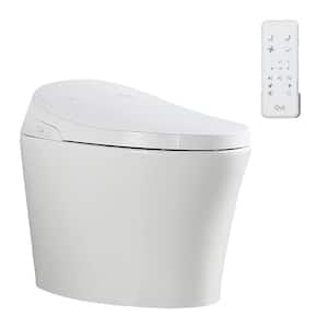 Lena Elongated Electric Bidet Toilet in White