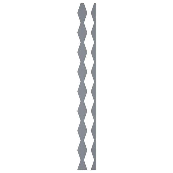 Ekena Millwork Cimarron 0.125 in. T x 0.25 ft. W x 4 ft. L Silver Mirror Acrylic Resin Decorative Wall Paneling 24-Pack