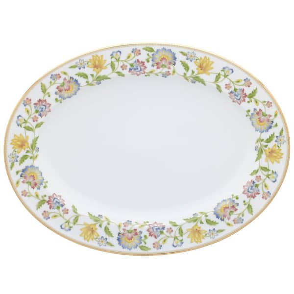 Tusker Garden 16 in. x 12 in. (Multi) Porcelain Platter