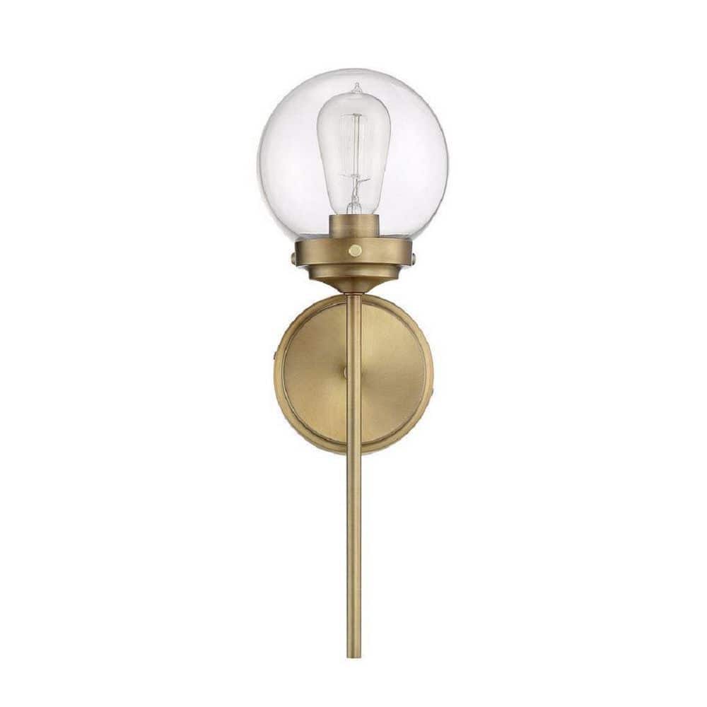 18-Inch Brass and Bronze Dimmable Wall Sconce