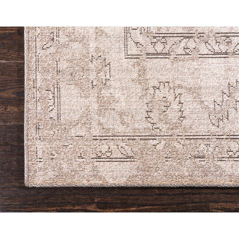 Reversible Easy Care Gray Synthetic 6' x 9' Area Rug