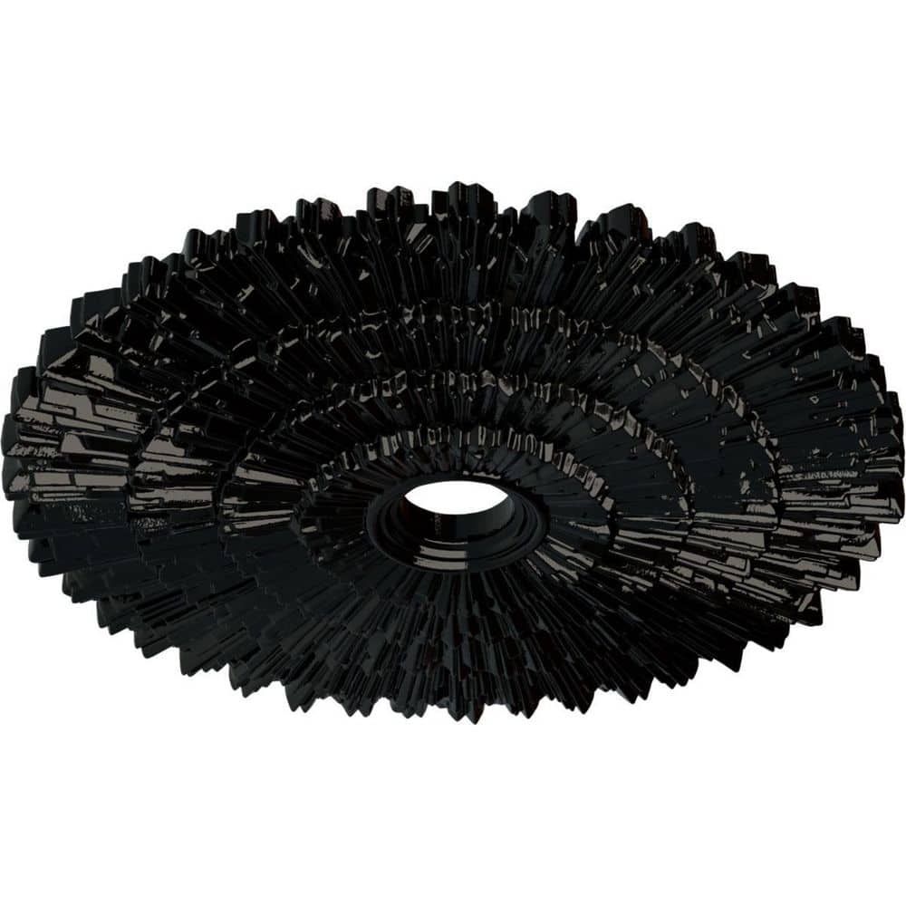 Eryn Hand-Painted Black Pearl Polyurethane Ceiling Medallion