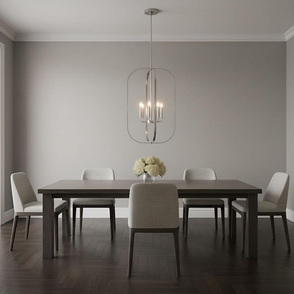 Loretto 6-Light Brushed Nickel Transitional Dimmable Lantern Chandelier price history on PriceWatchPro