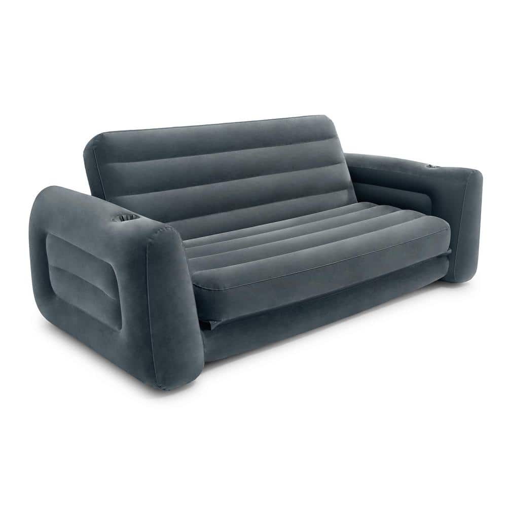 Grey Details about   Intex Inflatable 2-in-1 Queen Size Convertible Pull Out Folding Sofa/Bed 