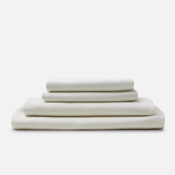 SIJO 4-Piece Ivory Tencel Lyocell California king Sheet Set