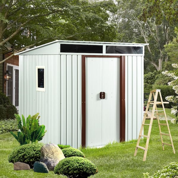 Boosicavelly 6 ft. W x 5 ft. D Outdoor Metal Storage Shed with Window (30 sq. ft.)