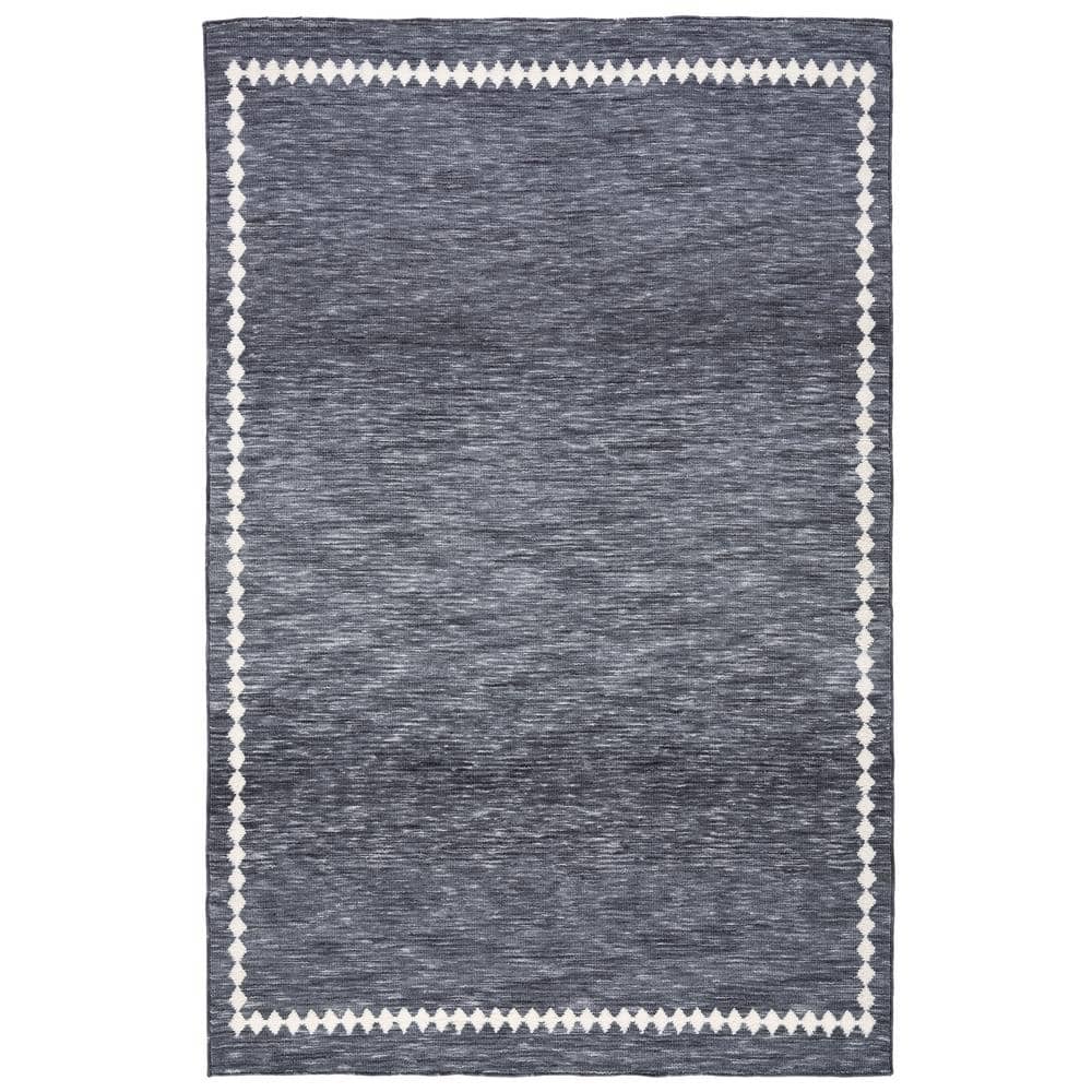 Hand-Knotted Easy Care Gray Synthetic 4' x 6' Area Rug