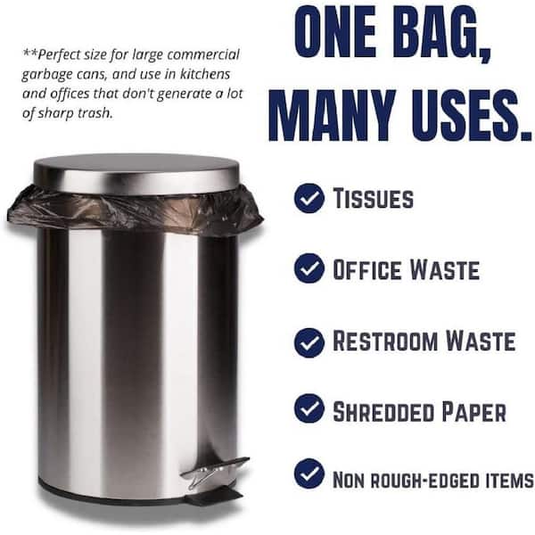 Plasticplace Heavy Duty 55-60 Gallon Trash Bags, 1.2 Mil, Black, 38''x 58''  (50 Count)