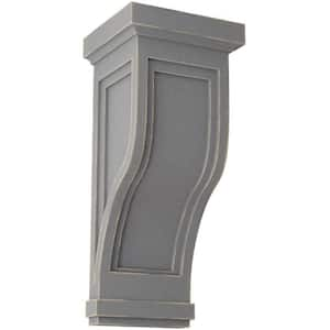 7-1/2 in. x 17 in. x 8 in. Pebble Grey Traditional Recessed Wood Vintage Decor Corbel