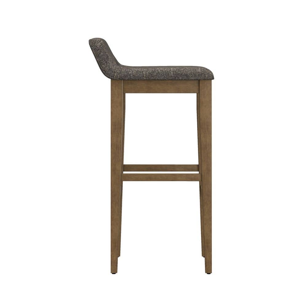 Renmark Brushed Gray Adjustable Wood Counter Stool