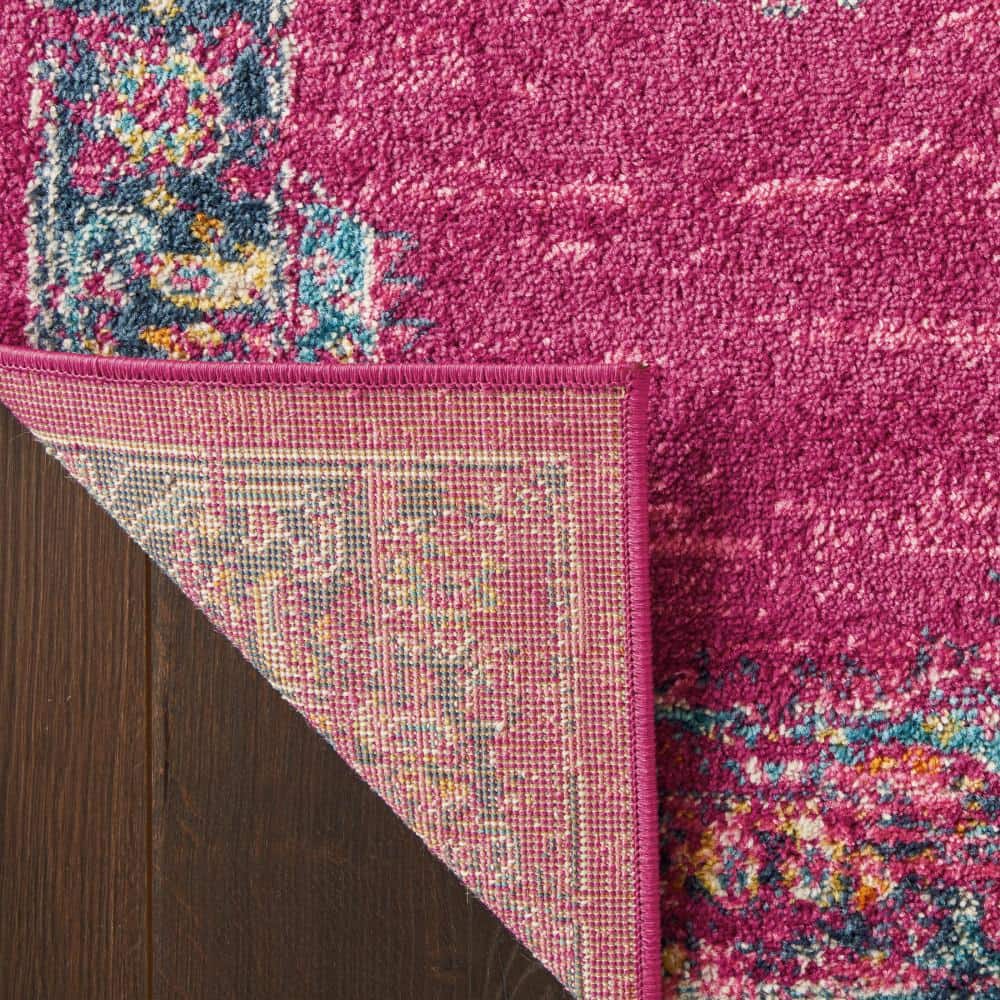 Handmade Blue Geometric Synthetic Rectangular Area Rug
