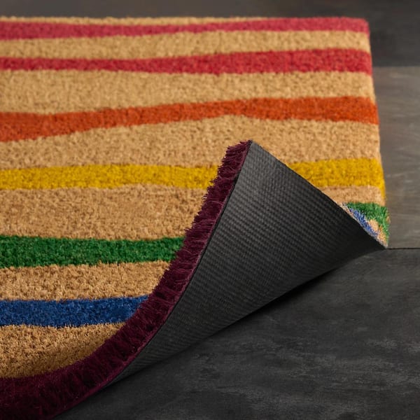TOWN & COUNTRY LIVING Ravine Abstract Rainbow 18 in. x 30 in