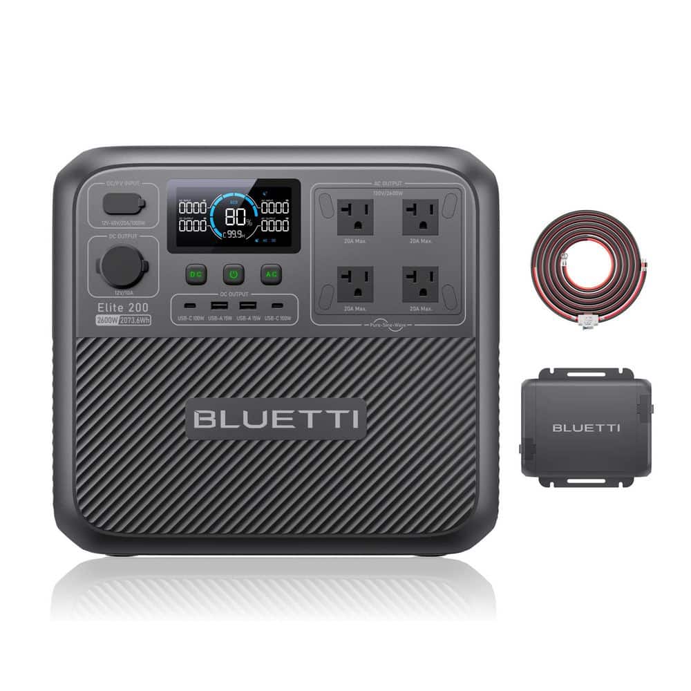 BLUETTI 2600W Continuous/3900W Peak Output 2073Wh Push Button