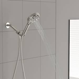 8-Spray Patterns with 1.8 GPM 4.7 in. Wall Mount Handheld Shower Head in Brushed Nickel