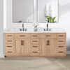 Altair Gavino 84 in.W x 22 in.D x 34 in.H Bath Vanity in Light Brown ...