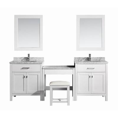 30 Inch Vanities Double Sink, 60 Inch Bathroom Vanity With Makeup Table