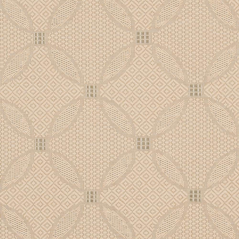 Natural Olive Round Synthetic Indoor/Outdoor Area Rug