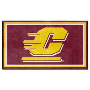 Central Michigan Chippewas Maroon 3 ft. x 5 ft. Plush Area Rug