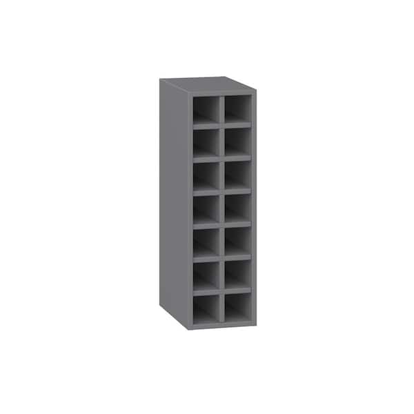 Roseland 9 in. W x 14 in. D x 30 in. H Assembled Wine Rack Wall Kitchen Cabinet in Slate Gray