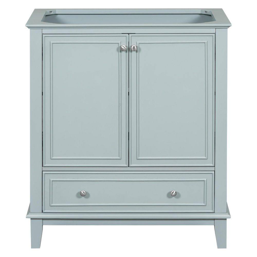29.5 in. W x 18 in. D x 33.8 in. H Multi-functional Bath Vanity Cabinet without Top in Green