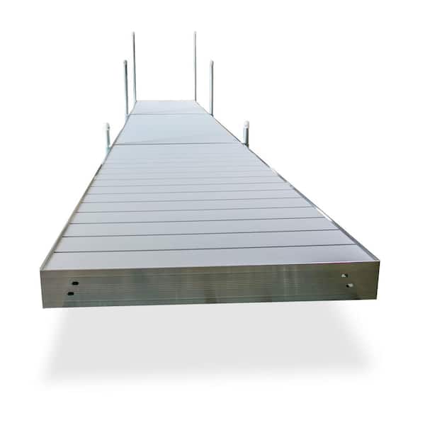 Tommy Docks 24 ft. L Straight Aluminum Frame with Aluminum Decking Platinum Series Complete Dock Package