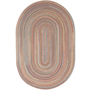 Greenwich Mocha Multi 3 ft. x 5 ft. Oval Indoor Braided Area Rug