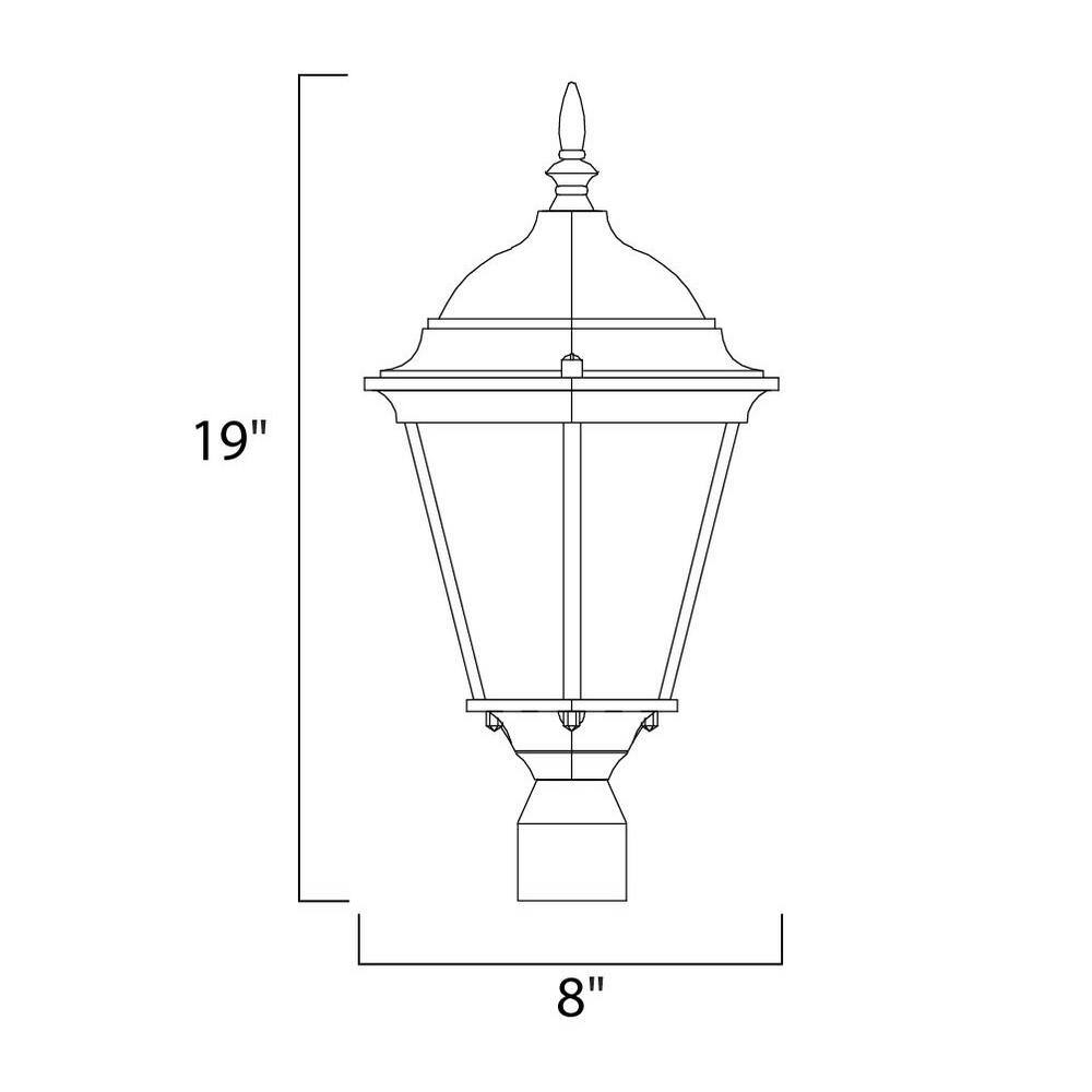Westlake 19" White Aluminum Outdoor Post Lantern with Clear Glass