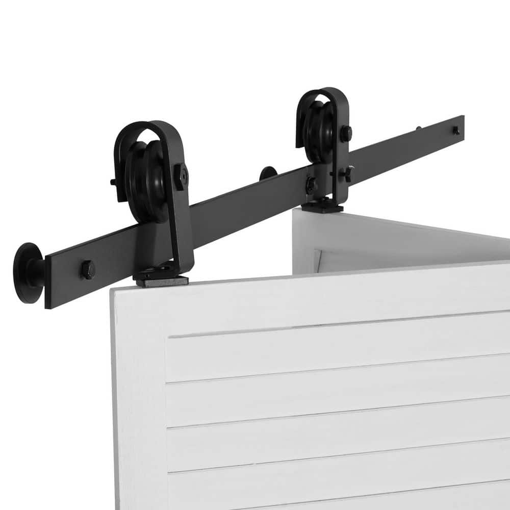 Bi-Folding Sliding Barn Door Hardware Track Kit, 52 in. Top Mount Track Kit, Slide Smoothly and Quietly, Easy to Install price history on PriceWatchPro
