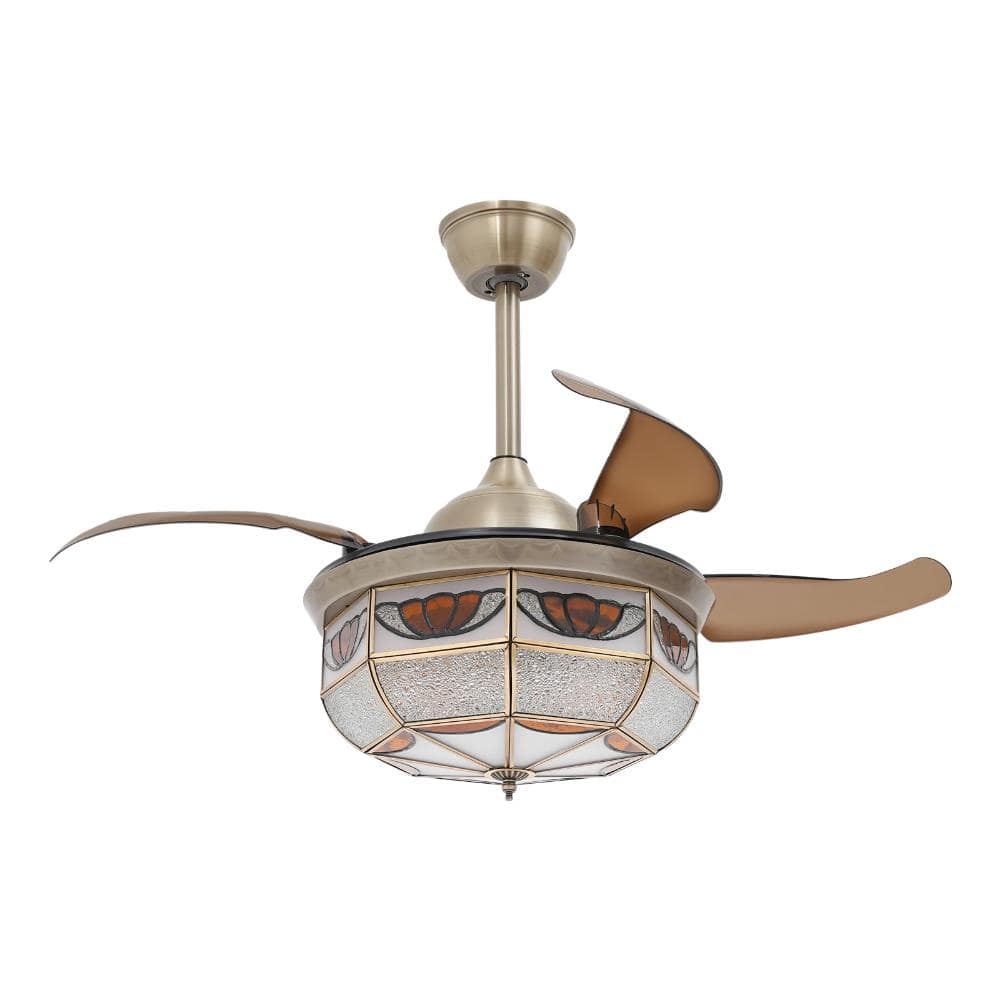 OUKANING 36 in. Indoor Antique Bronze Retro 6-Speed Retractable