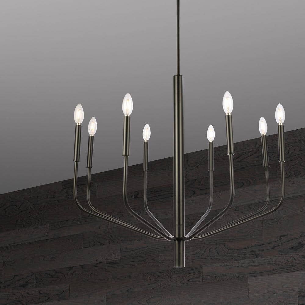 Eleanor 24" Aged Brass Modern Ambient 6-Light Chandelier