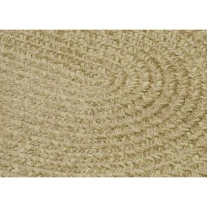 Dover Chenille Celery 2 ft. x 4 ft. Oval Braided Area Rug