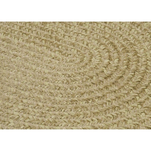 Dover Chenille Celery 2 ft. x 4 ft. Oval Braided Area Rug