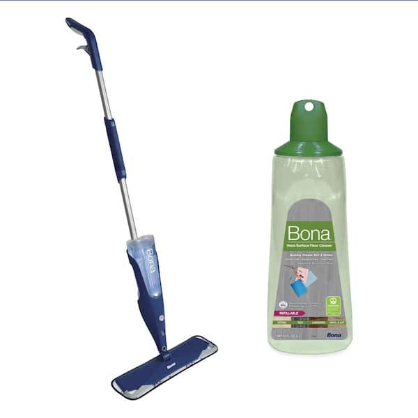 Bona Hardwood Floor Premium Spray Mop - Includes Hardwood Floor Cleaning  Solution and Machine Washable Microfiber Cleaning Pad - Dual Zone Cleaning