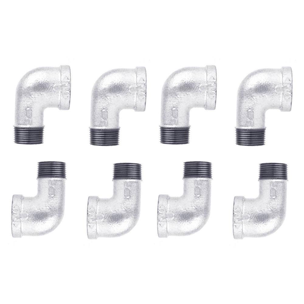 1/2 in. Galvanized Iron 90 Degree FPT X MPT Street Elbow Fitting (8-Pack) price history on PriceWatchPro