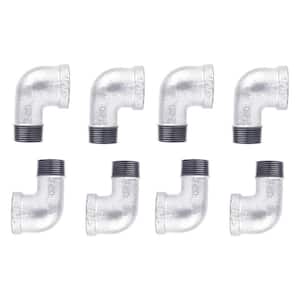 1/2 in. Galvanized Iron 90 Degree FPT X MPT Street Elbow Fitting (8-Pack)
